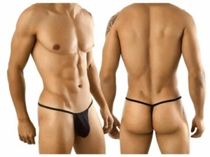G-String CANDYMAN Super Soft & Sexy Thong Contoured Pouch Lift Black 9586 6 - Picture 1 of 5