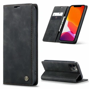Funda de cuero abatible con soporte para iPhone 7 8 SE 12 13 14 15 Plus Pro Max - Imagen 1 de 15