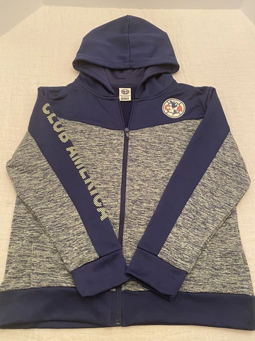 Club America Full Zip Hoodie, Licensed Club America Hooded Sweatshirt Size YM Cover