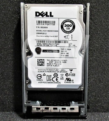 YJ0GR HUC106030CSS60 Dell 300GB 10K RPM 6Gb/s 2.5" SAS SERVER HDD Hard Drive - Image 1 of 4