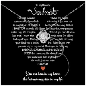 To My Soulmate Necklace For Women Future Wife Necklace For Gf I Love You Neck... - Picture 1 of 7