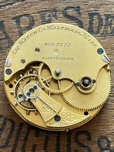 4987377 Waltham Watch C 1890 American Am Watch Company Co Mass Safety Pinion - Picture 1 of 15