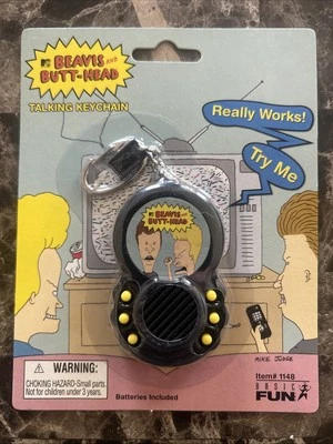 MTV's Beavis & Butt-Head Talking Keychain Includes 6 Cool Phrases Needs Battery - Image 1 of 2