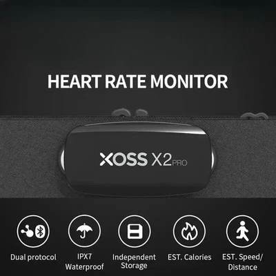 Correa para el pecho Sensor de ritmo cardíaco Bluetooth ANT + Monitor inteligente de bicicleta fitness - Imagen 1 de 4