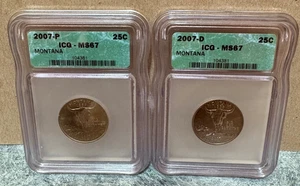 2007 P & D Montana State Quarter ICG MS67 - Uncirculated Coin - Picture 1 of 6