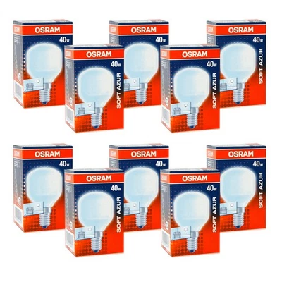 10 x Osram Gotas Soft Azur 40W E14 Mate Bombilla Bombilla 40W Bombillas
