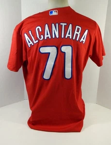 Philadelphia Phillies Randy Alcantara #71 Game Used Red Jersey Ext ST L 621 - Picture 1 of 11