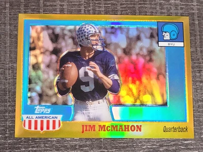 2005 Topps All American Chrome Gold Refractor Jim McMahon #54 BYU Bears /55 - Image 1 of 4