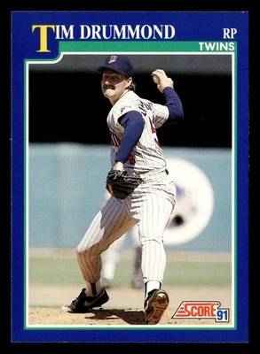 Tim Drummond 1991 Score #76 Minnesota Twins FREE SHIPPING *088 - Image 1 of 2
