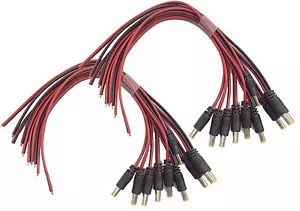 20 Pcs DC Male Power Jack Cable Connector for CCTV security camera DVR system - Picture 1 of 4