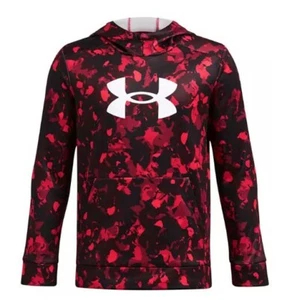 Armour Fleece Big Logo Printed Red/Black Camo Size YM - Picture 1 of 1