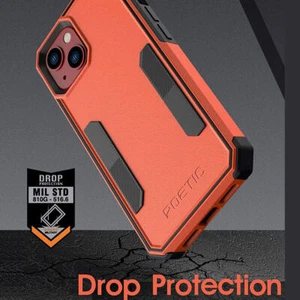 For iPhone 13 MINI Case Dual Layer Slim Shockproof Protective Cover Orange - Picture 1 of 7