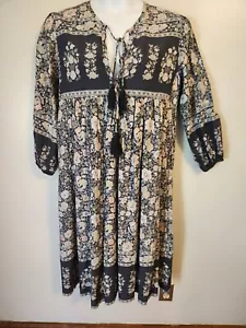 NUEVO CON ETIQUETAS R Vioimos Vestido Floral Manga Larga Midi Hippie Boho Talla M 8/10 - Imagen 1 de 6