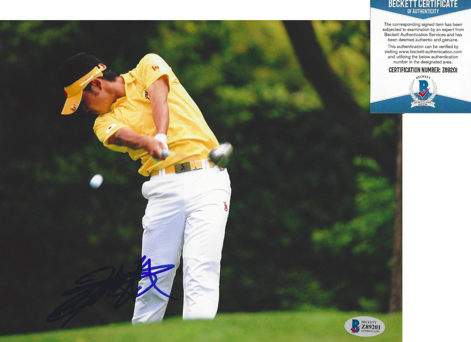 Hideki Matsuyama Autographed Signed 8X10 Photo 2021 Masters Winner Champion Beckett Beckett COA 