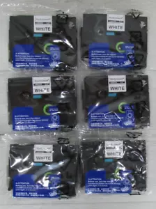 Cinta para hacer etiquetas compatible 6PK de 1/2"" para Brother P-Touch TZ-131 TZe-131 PT-D210 - Imagen 1 de 3