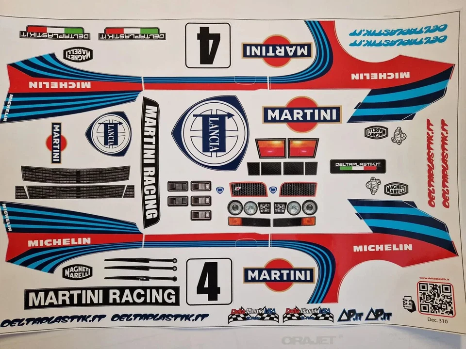 DEC310 - L. D. I. HF INTEGRALE DECALS-ADESIVI  LIVREA scala 1/10 - Immagine 1 di 1