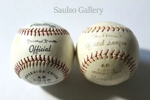 1950's Stamped Yankees Mickey Mantle Rawlings Baseballs. two FREE SHIPPING. - Picture 1 of 7