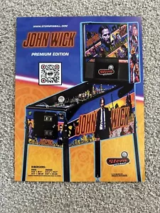 Official Stern John Wick Pinball Machine Premium Edition Flyer Brochure Ad - Picture 1 of 2