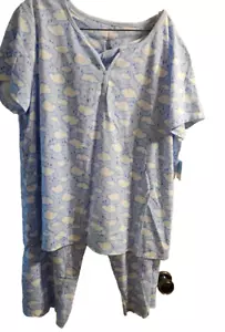 NWT Simply Basic 2X 2 piece pajama set short sleeved - Picture 1 of 4