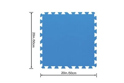 9x TAPPETINO BLU 50x50 TAPPETO FONDO PISCINA ANTISCIVOLO PUZZLE Bestway 58220 - Immagine 1 di 4