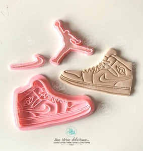 Scarpa Basket Jordan Sport + Silhouette Pdz cookie cutter formine biscotti 8cm - Picture 1 of 1
