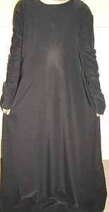 Girls Childrens Kids Regular Flair Abaya, Jilbab, Maxi, Kaftan,Black Sizes 34-50 - Picture 1 of 2