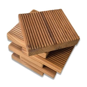 Sottobicchieri multiuso in Legno Thermo Wood, set 6 pezzi, 12x12x2,5 cm - Foto 1 di 9