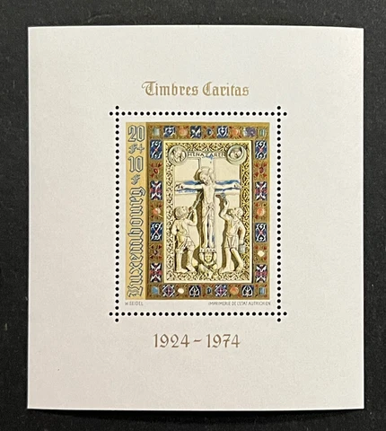 Travelstamps: Luxembourg Souvenir Sheet #B302 - 50th Anniversary Caritas MNH OG Cover