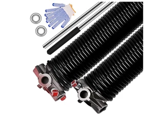 Garage Door Torsion Springs .207 X 2" X 25" Pair w/Winding Bars Bearings Gloves - Picture 1 of 7