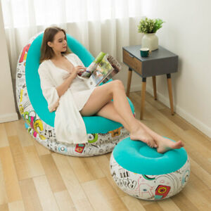 Inflatable Graffiti Combination Sofa Outdoor Lazy Sofa Chair Portable Nap Bed
