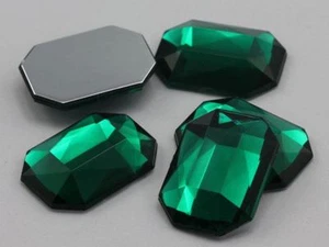 Piedras Preciosas de Acrílico Octágono Esmeralda Verde A10 10X8mm - 70 PIEZAS - Imagen 1 de 3