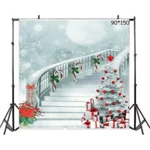 5*3FT Winter Scene Christmas Backdrop Wonderland Snowflake Photography Backdrop - Picture 1 of 2