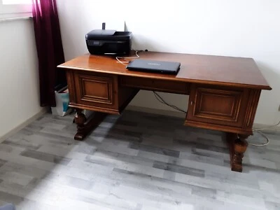 Schreibtisch, 50 Jahre alt, KirscheVollholz, Breite 165, Tiefe 85, Höhe 78,  - Bild 1 von 3
