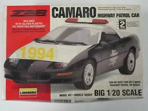 Lindberg 1994 Z28 Camaro Texas State Highway Patrol 1:20 Scale Model Kit #72513 - Picture 1 of 10