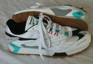 Reebok TALLA 8,5 EUR REINO UNIDO 7,5 AÑOS 90 Cuero Clásico ATI Blanco MULTICOLOR EXCELENTE - Imagen 1 de 11