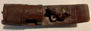Traditional Chinese Hand Carved Wood Fishing Boat - Picture 1 of 5