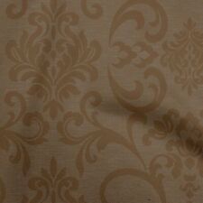 oneOone Cotton Flex Brown Fabric Damask Craft Projects Decor Fabric-Nlf