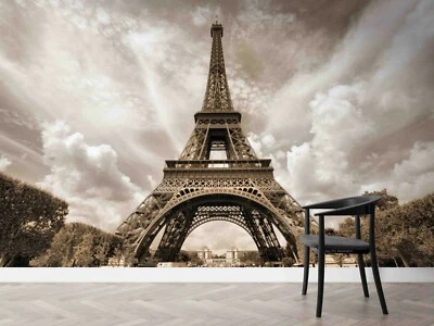 3D Eiffel Tower Wallpaper Wall Mural Removable Self-adhesive 991 - Image 1 of 4