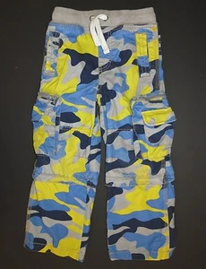 Mini Boden boys Vintage Zip Off techno cargo pants camouflage camo shorts 6 Y - Picture 1 of 7