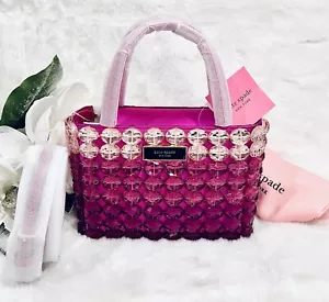 Kate Spade Candy Sam Bag Pink Beaded Sparkle Gorgeous Boutique Bag NWT - Picture 1 of 12