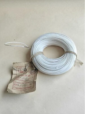 Lot of (10 Meters) SILVER PLATED 0.35mm² COPPER TEFLON Wire AUDIO Cable USSR - Image 1 of 3