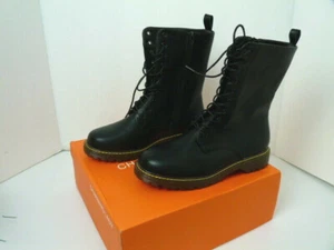 Charming Lady Ankle  high boots 8 .5 Black Man Made ? - Picture 1 of 9