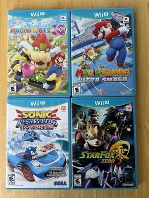 Mario Party 10, Tennis, Starfox Zero & Sonic Racing; Nintendo Wii U Game Lot - Image 1 of 4