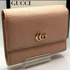 GUCCI Trifold Geldbörse Ophidia Rosa Beige Leder mit Box Damen GEBRAUCHT AUS JAPAN - Bild 1 von 10