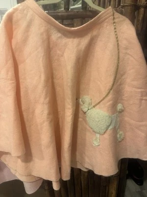 Disfraz Falda Caniche Fieltro Rosa Original Años 50 Adulto Foto 1 de 4