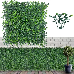 Artificial Boxwood Panel 12pcs 10" X 10" Grass Hedge Wall Mat / Fence *Brand New - Picture 1 of 2