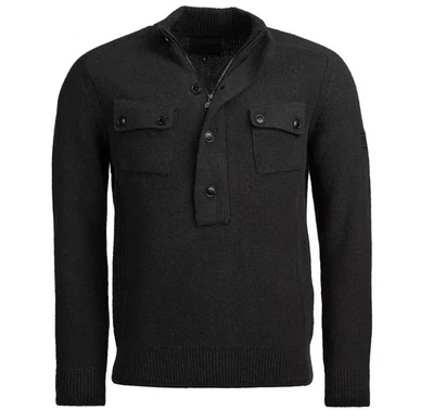 New RRP £169 mens BARBOUR WOOL sweater jumper knitwear half zip size S  b1 - Image 1 of 4