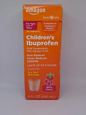 Amazon Basic Care childrens Ibuprofen Exp 11/2025 - Image 1 of 4