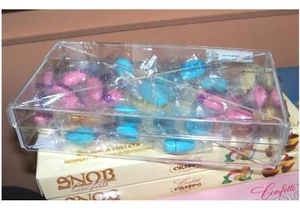 SCATOLA BOMBONIERA-CONFETTI TRASPARENTE PVC Cm.22x12x5H - Picture 1 of 1