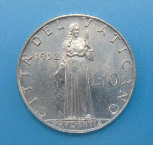 1952 Vatican City 10 Lira Coin - Picture 1 of 2